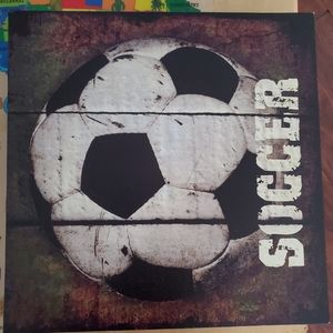 Baseball football soccer and basketball canvas art
